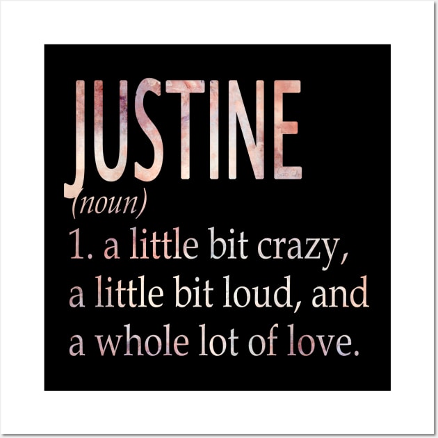 Justine Girl Name Definition Wall Art by ThanhNga